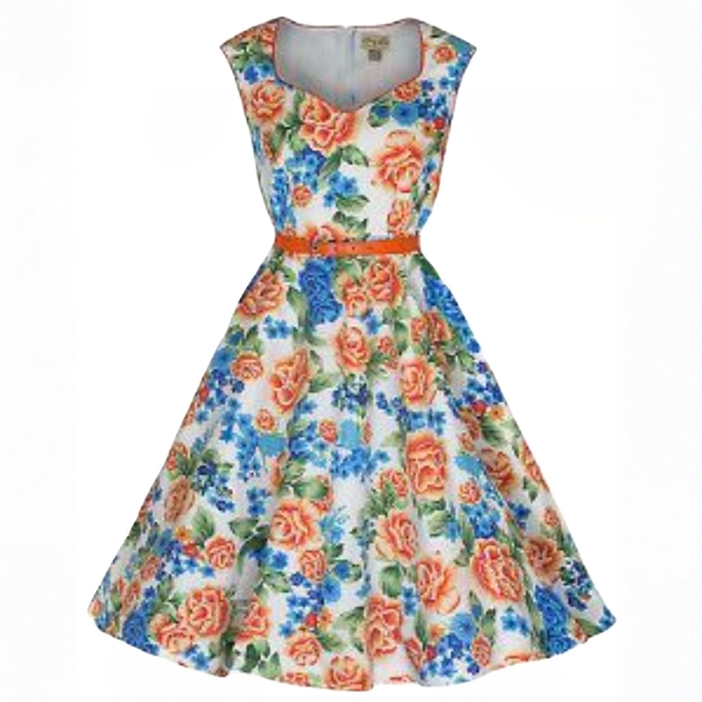 ⭐️Lindy Bop UK⭐️ Retro/Rockabilly Floral Fit&Flare Dress